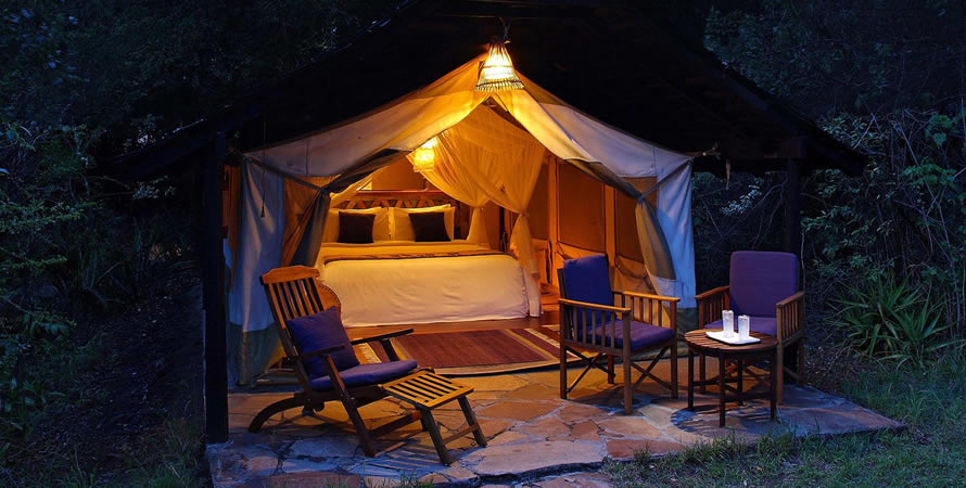 Is it camping or lodging in Kenya?